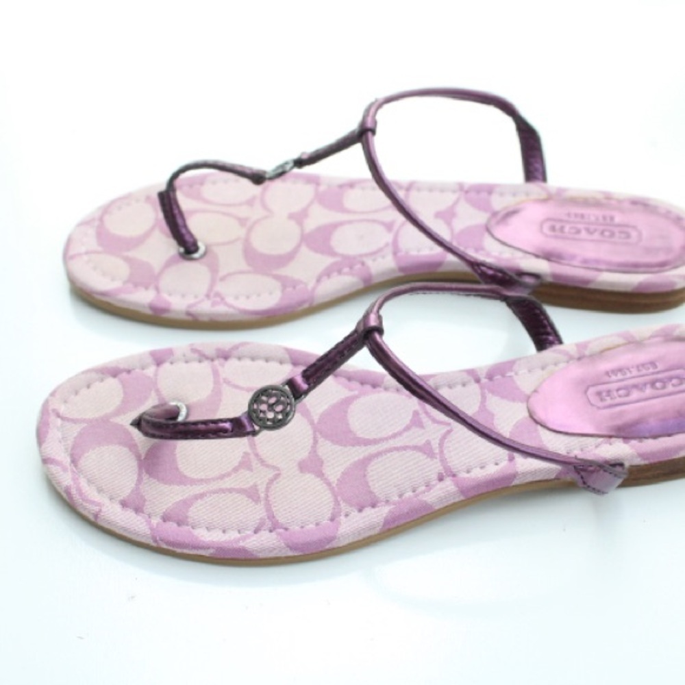 Coach signature logo sandals - Picture 4 of 12